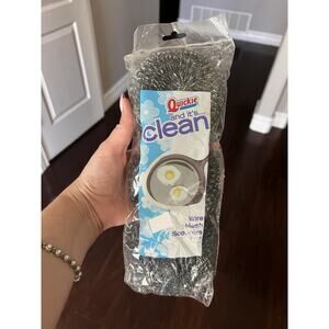 Quickie wire mesh scourers Stainless Steel Heavy Duty Pack Of 3- Vintage 2005